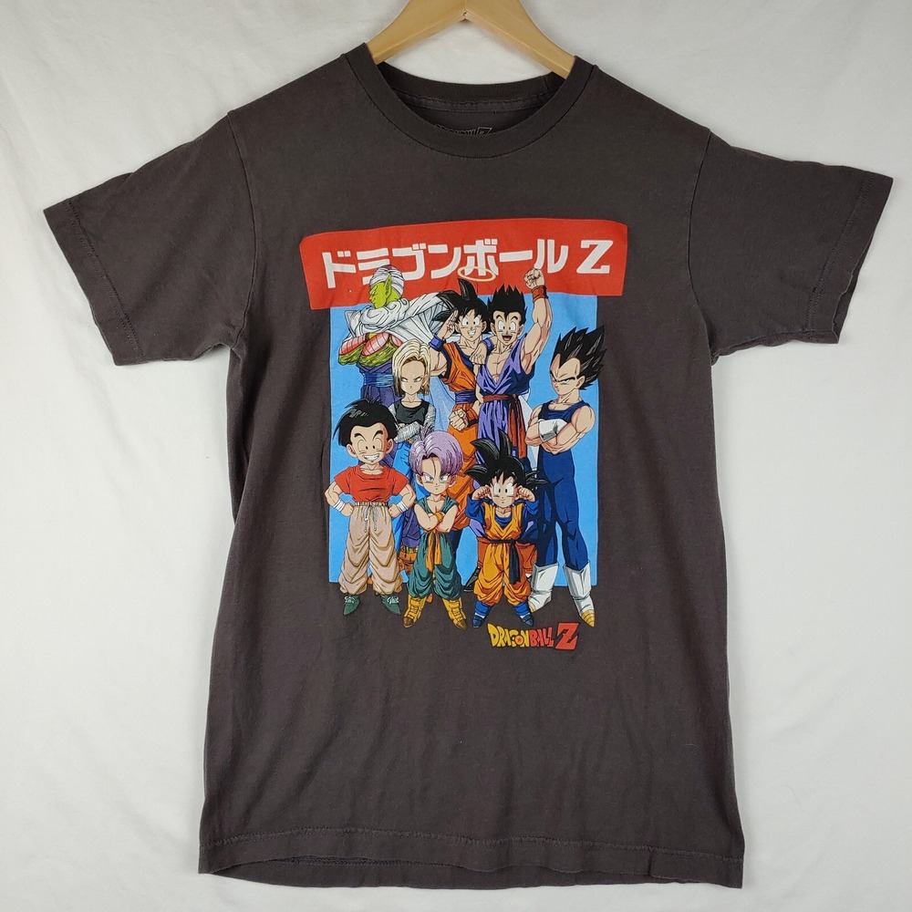 Dragon Ball Z T Shirt Mens Small Gray Character Anime Japanime Toei Animation